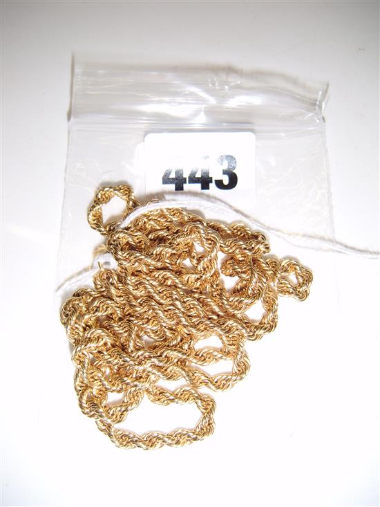 18ct gold rope-link chain